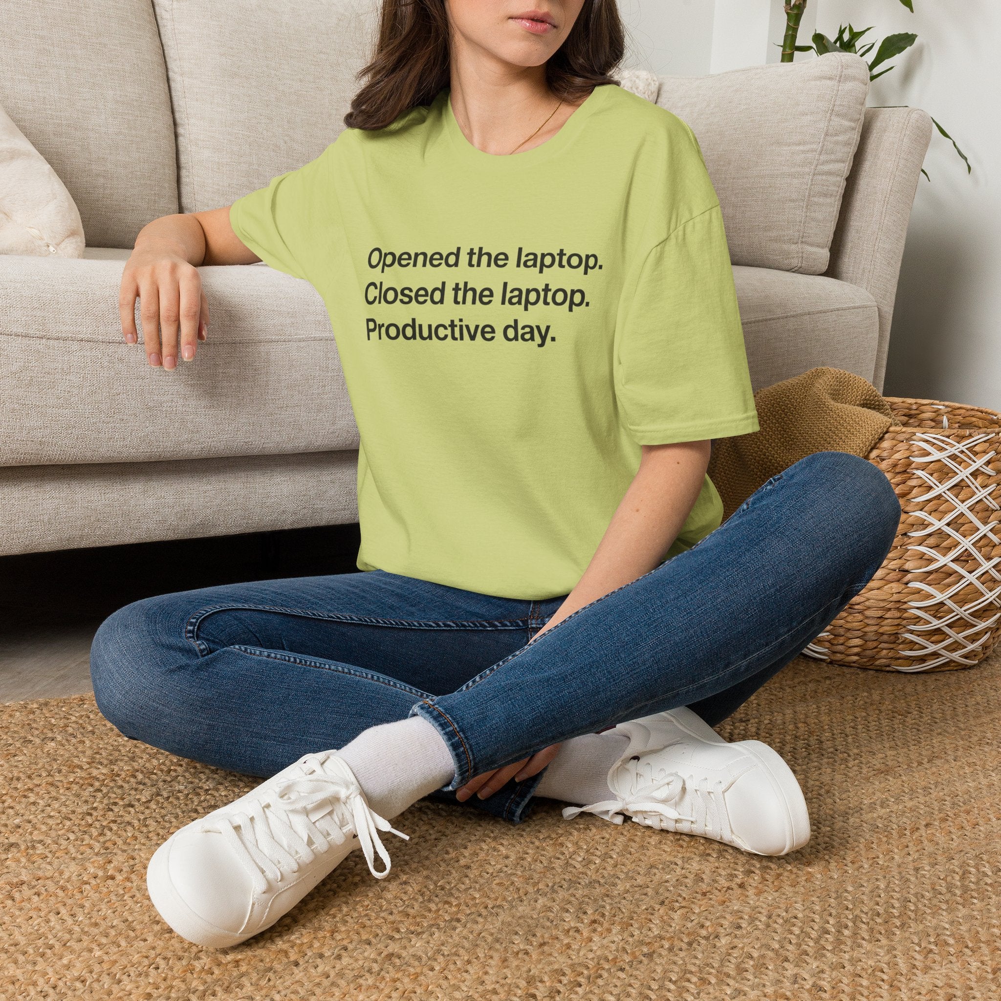Opened the Laptop, Closed the Laptop — Funny Work From Home T-Shirt