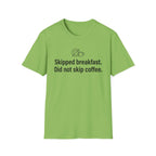 Skipped Breakfast, Did Not Skip Coffee — Funny Coffee Lover T-Shirt