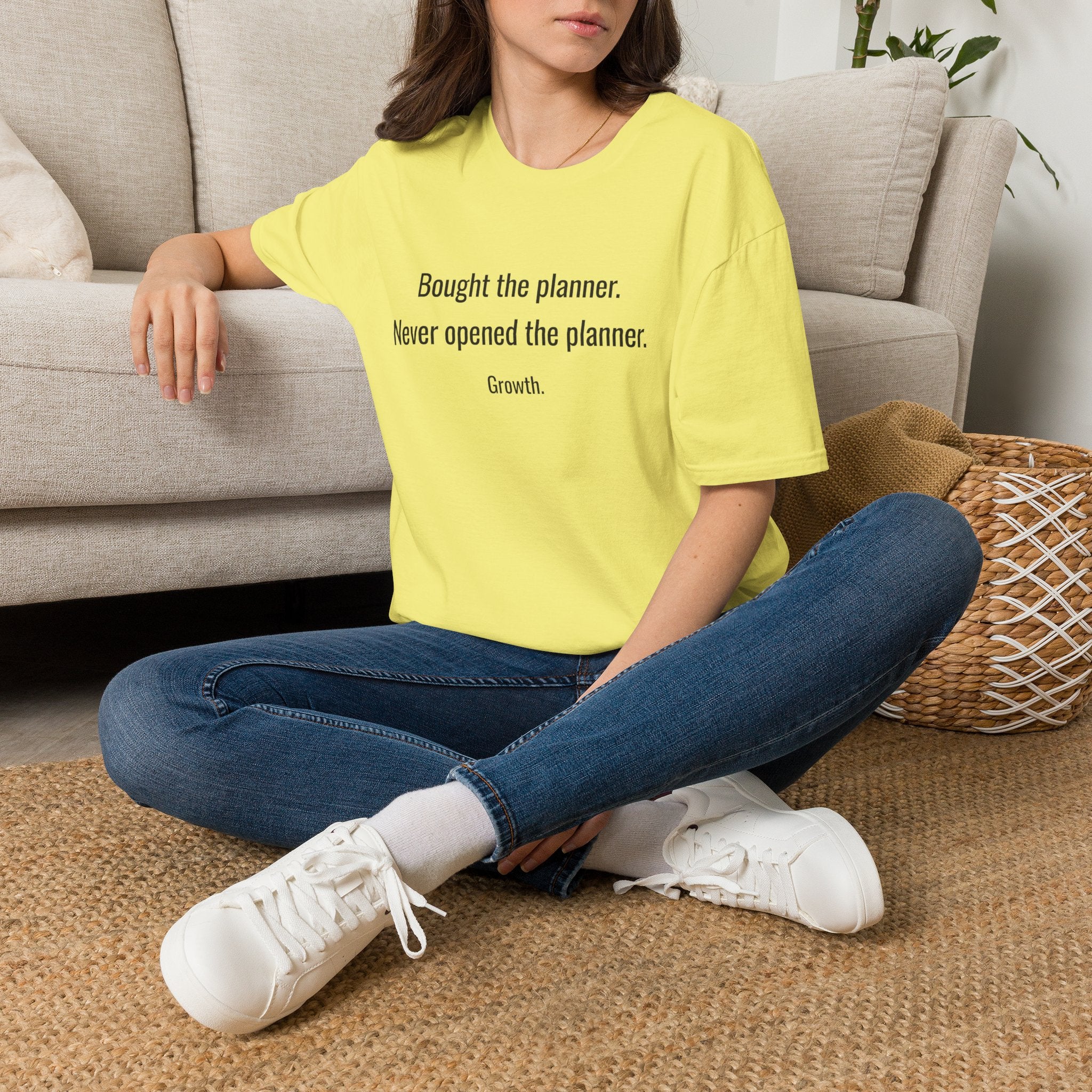 Bought the Planner, Never Opened It — Funny Planner Humor T-Shirt