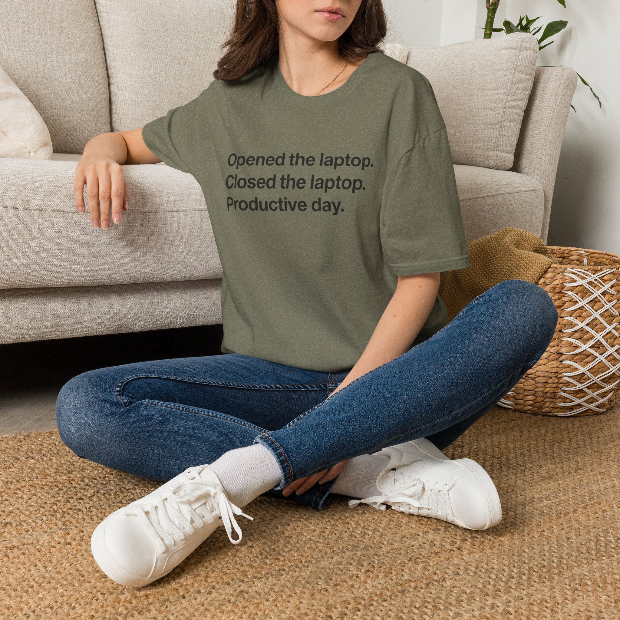 Opened the Laptop, Closed the Laptop — Funny Work From Home T-Shirt